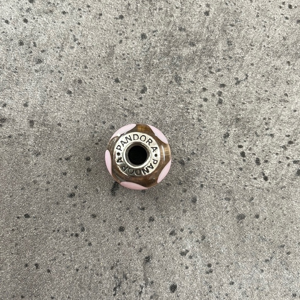 Pink murano pandora charm